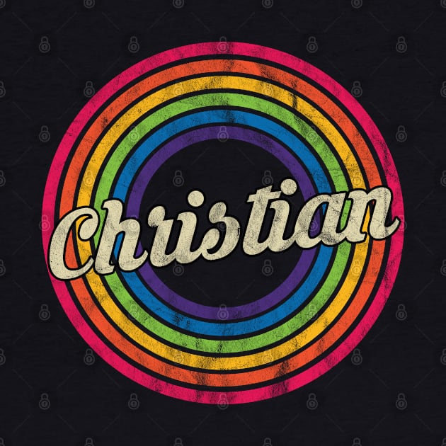 Christian - Retro Rainbow Faded-Style by MaydenArt